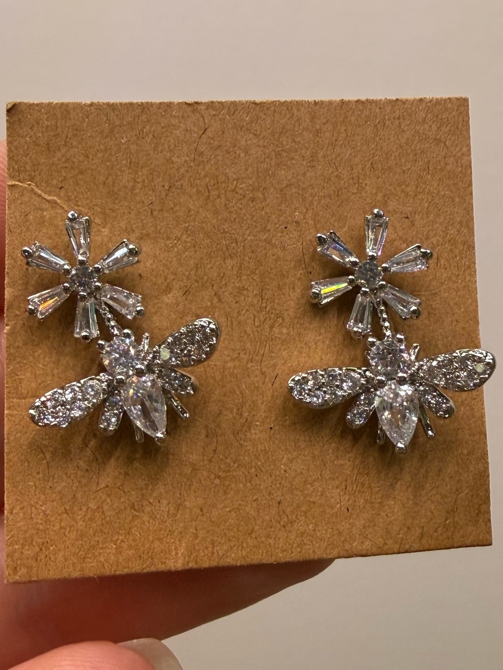 18k GP Bee Flower Studs